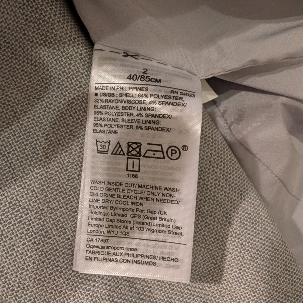 Banana Republic Textured Light Gray Suit - Blazer & Pants - Picture 3 of 8